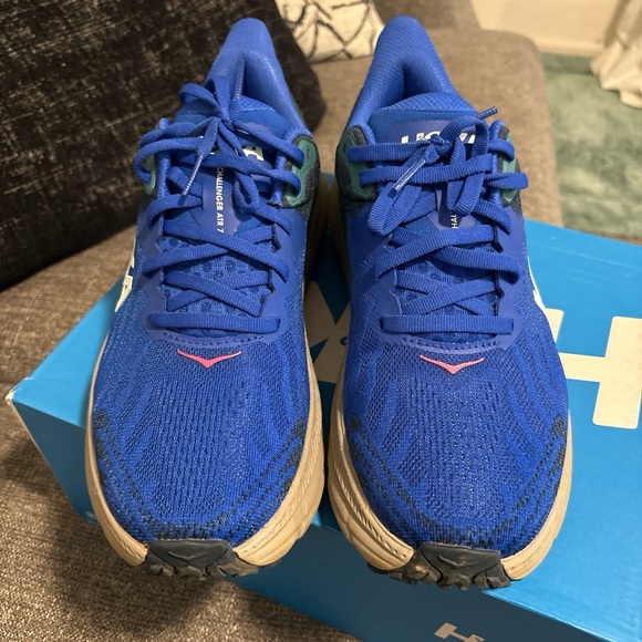 Hoka Blue and Tan Running Shoes - Picture 2 of 8